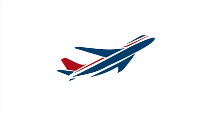 Modern airline plane logo, sleek aviation symbol for travel brand identity
