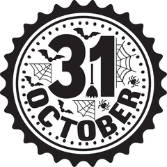 Halloween round sign svg design cut files