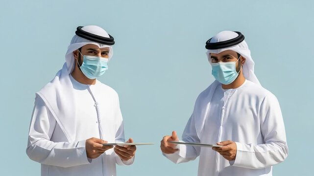 UAE Businessmen with Tablets