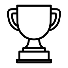  trophy cup icon with transparent background representing milestone victory and achievement celebration
