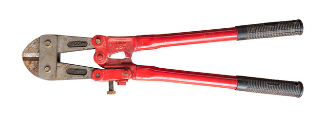 bolt cutter isolated on transparent background, PNG format