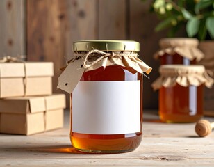 mockup jar of honey