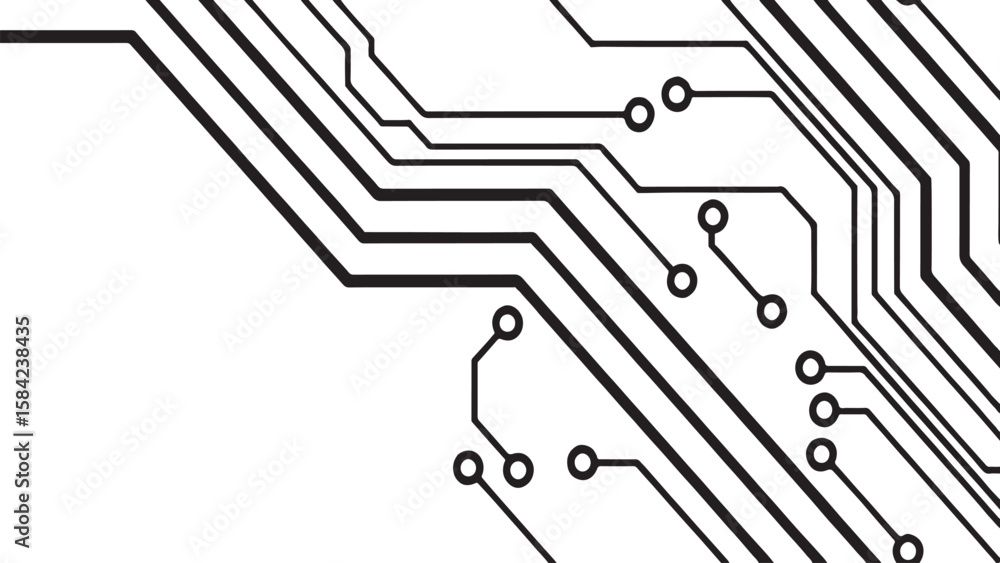 Aufkleber printed circuit board technology forms a digital illustration of an electronic circuit seamless patt