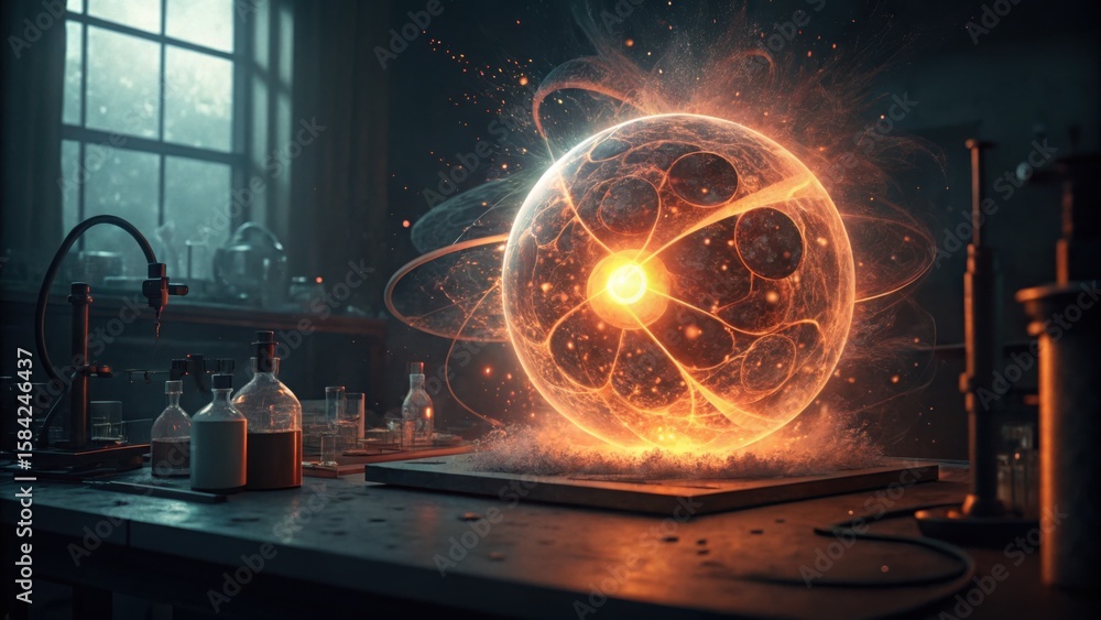 Poster realistic core emission particle split in scientific environment