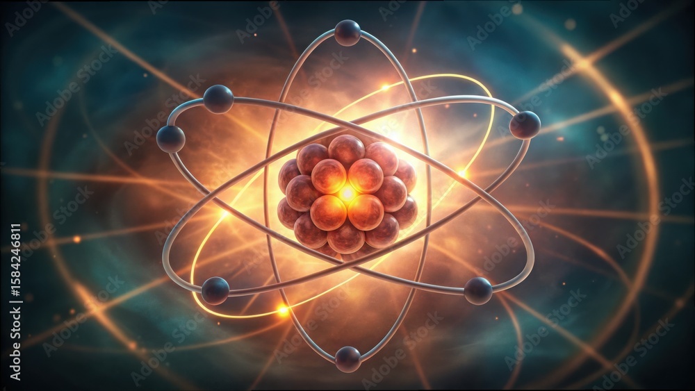 Poster atomic structure and neutron interaction in stunning visualization
