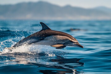 Playful Dolphin Leaping: Oceanic Joy
