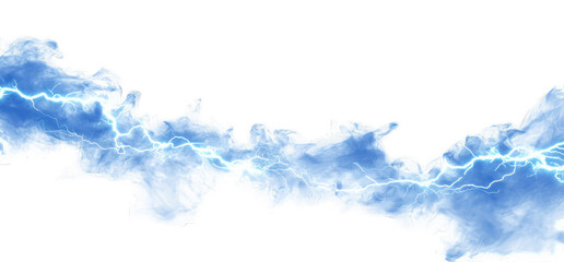 Abstract depiction of a luminous blue energy stream, resembling a lightning bolt or celestial river, set against a black background