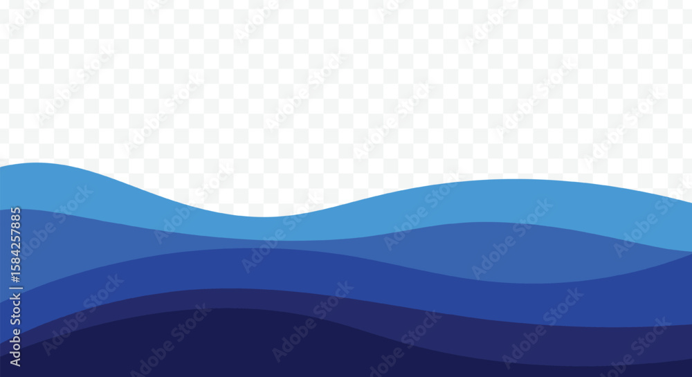 Aufkleber abstract blue wave layered background with modern minimalist style and color gradient for profession