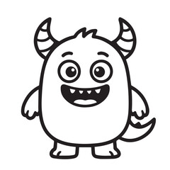 With clean lines, the amusing vector monster doodle, presented in classic black and white with a black outline, added a fun, friendly touch to the website header.