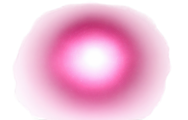An abstract image depicting a glowing, pink orb with a bright white center, exhibiting a radial gradient effect and an irregular, soft edge