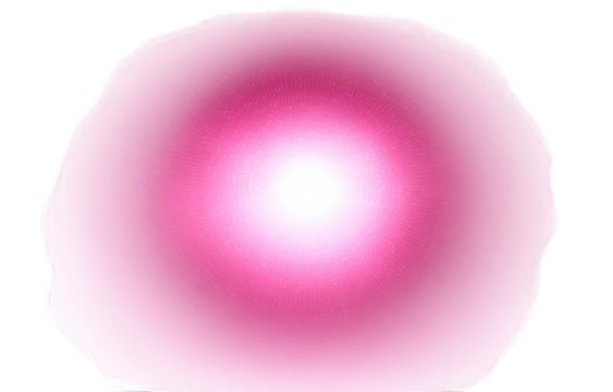 An abstract image depicting a glowing, pink orb with a bright white center, exhibiting a radial gradient effect and an irregular, soft edge