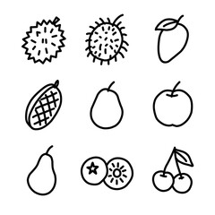 set of fruits