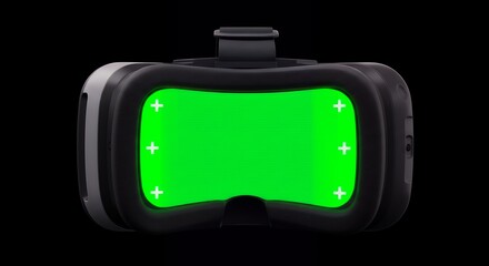 Virtual Reality Headset with Green Screen and Tracking Markers for Custom Content