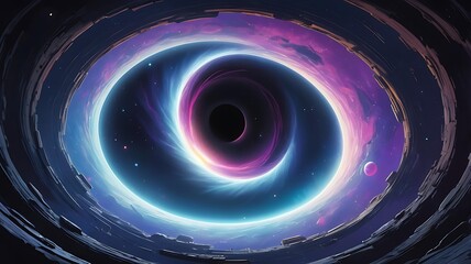 A wormhole that leads to a void of pure nothingness, a terrifying absence of light and matter.