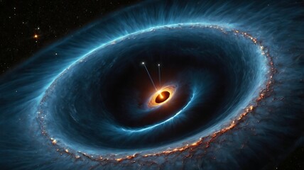 A black hole that emits strange, non-gravitational signals, hinting at an intelligence within.