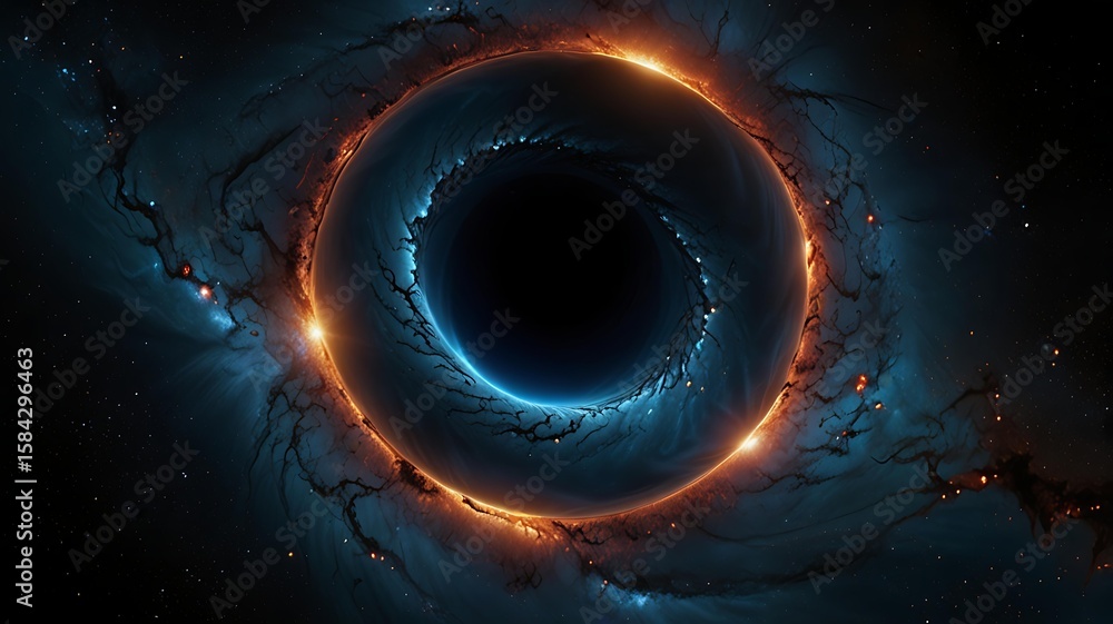 Wall mural a black hole as a cosmic 