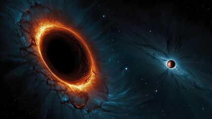 A black hole as a cosmic "reset button," collapsing and reforming the fabric of spacetime in its wake.