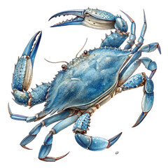 Light blue crab with slender legs and hard shell © Youru