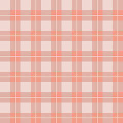 Seamless peach and pink checkered pattern.