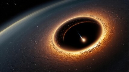 The last moments of a starship caught in a black hole's event horizon, its hull twisting and fracturing into impossible shapes.