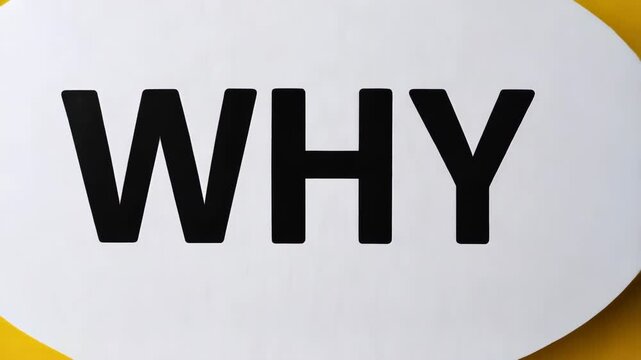 Question in a Speech Bubble on a Yellow Background. Concept for Problem Solving and Seeking Clarity.