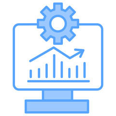 Database Maintenance Blue Icon