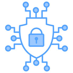 Network Security Blue Icon