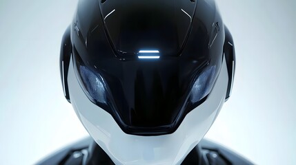 Fototapeta premium Close-up of a futuristic helmet with sleek design.