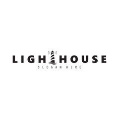 Lighthouse Logo Design Inspiration Vector Illustration.
