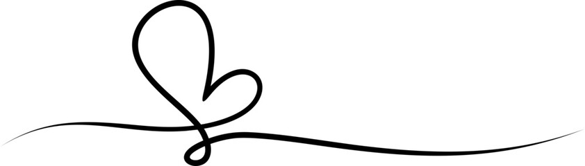 Doodle Heart Divider Line