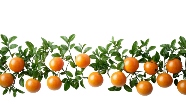 Fresh Citrus Oranges with Green Leaves on a Vibrant Background for Food Imagery