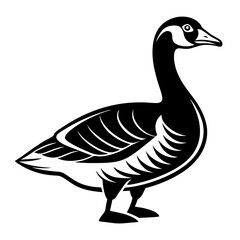 Canadian goose standing profile silhouette side view