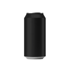Black cola soda aluminum drink can mockup transparent PNG cutout, isolated background. Basic standard 12 oz size