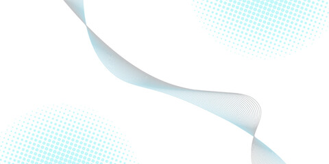 Abstract blue wave vector banner template