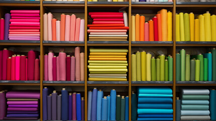 Fototapeta premium Vibrant Rainbow Fabric Collection