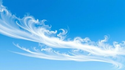 abstract blue background with feathers