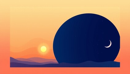 moon and mountains