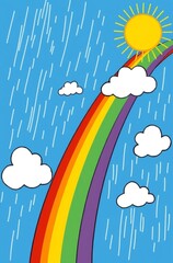 rainbow and clouds