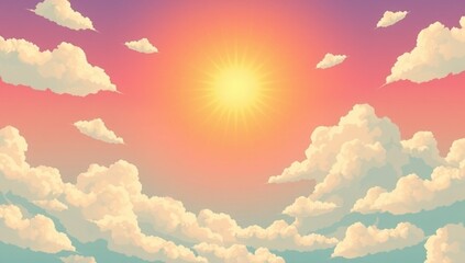 clouds and sun