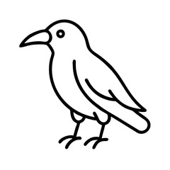 Simple outline of a crow silhouette
