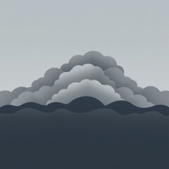 clouds over the mountains