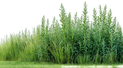 Fototapeta premium Lush Green Grass with Delicate Flowering Stems in a Vibrant Natural Environment