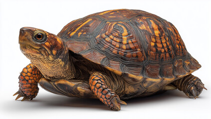 Obraz premium Turtle on White Background in Realistic Style