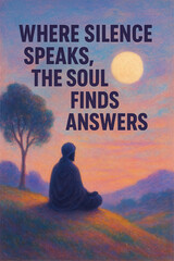 Sufi Poster on Silence as the Sacred Language of the Soul and the Doorway to Light