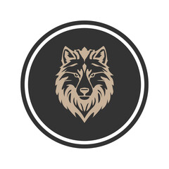simple wolf head logo design