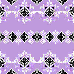 abstract seamless pattern, abstract floral background, Purple fabric Thai ,Geometric ethnic traditional. ethnic ornament print. Thai style. Design for background