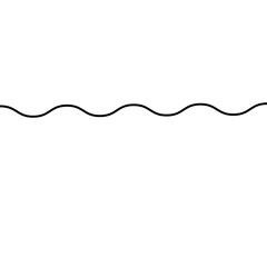A simple black wave line, perfect for use in graphic design projects as a minimalistic decorative element or background texture.