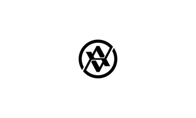 AA initial letters, monogram logo