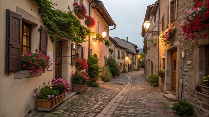 Fototapeta premium narrow street in the old town of tallinn