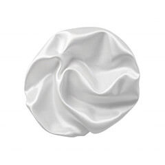 Fototapeta premium Off White Satin Fabric Cluster with Soft Folds and Textured Wrinkles